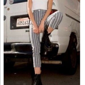 Brandy melville blue/white striped tilden pants sm
